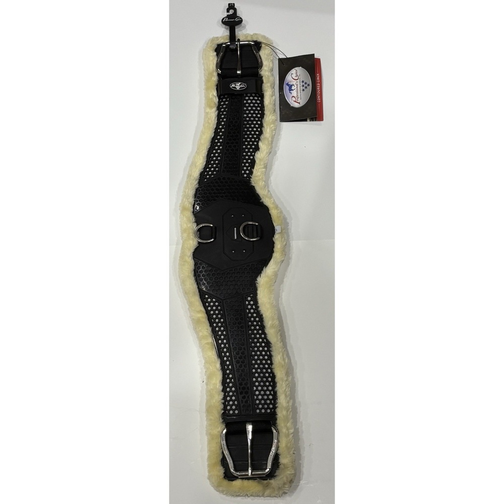 Professional's Choice Contoured Cinch 34" Fleece Lined Western Girth Black NWT